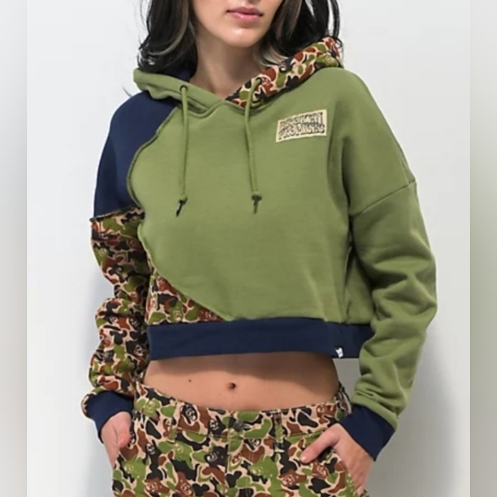 Zumiez Camo Cropped Hoodie